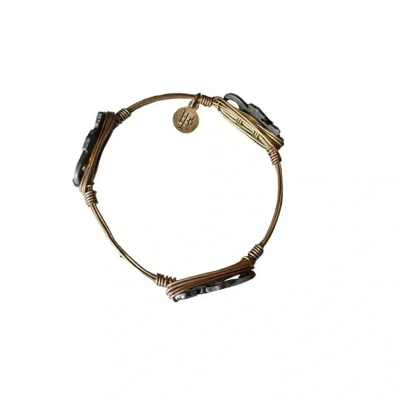 BOURBON AND BOWTIES 3 PEWTER  SEAHORSE WIRE BRACELET - Picture 5 of 9